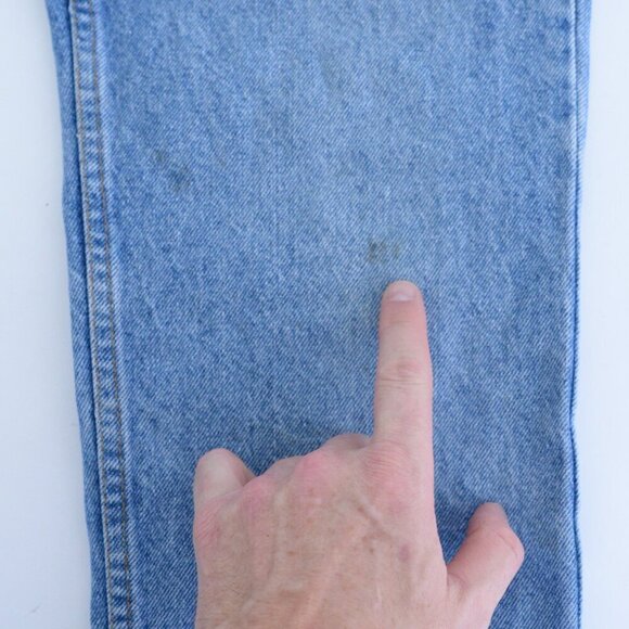 Vintage 90s Levi's 619 Straight Leg Light Stone Wash Blue Denim Jeans - Size 33 - Picture 13 of 16